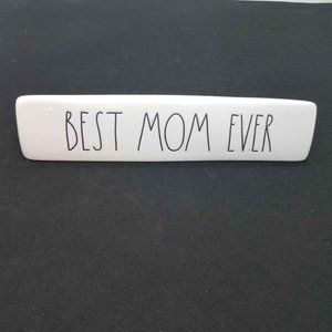 Rae Dunn Best Mom Ever Desk Plaque Paperweight